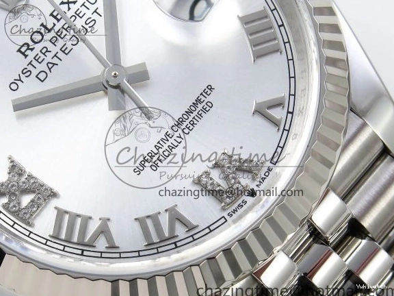 VR3235 36 APF 126234 Silver Steel Dial Bracelet on Jubilee Best DateJust Edition 904L Diamond 1:1 Roman 0520